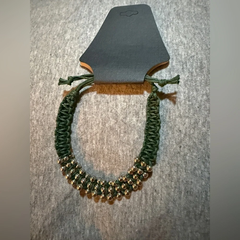 Green and Gold Beaded Bracelet NWT
